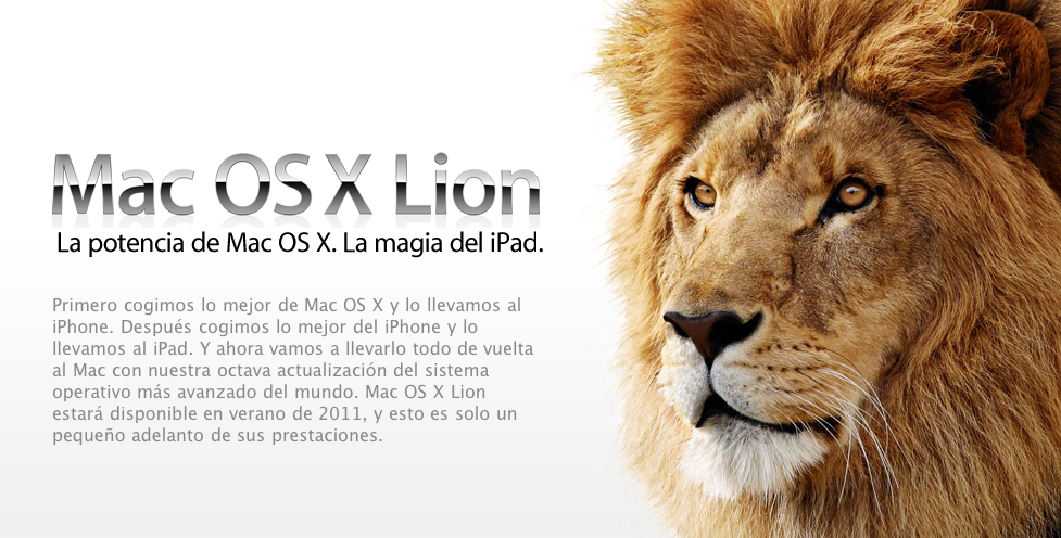 Nuevo MacOS X 10.7 Lion – Nuevas Novedades